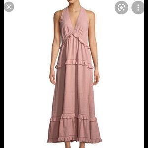 Jonathan Simkhai Lace Eyelet A-Line Maxi Dress